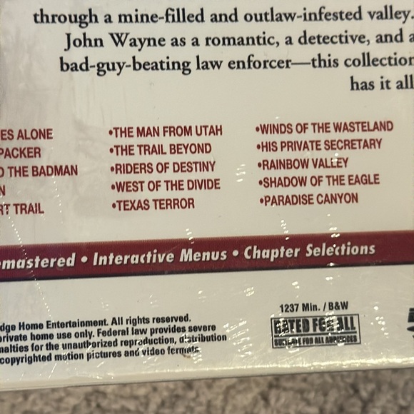 John Wayne 4 DVD Set 20 Movies over 20 Hours!  See Pics for Titles- Rare Find! - Picture 7 of 12